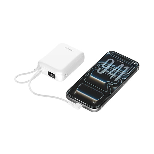 Mazer M-PC35CC PowerCharge Nano 10000mAh PD35W C-Cable Power Bank (CCC Certified) - White