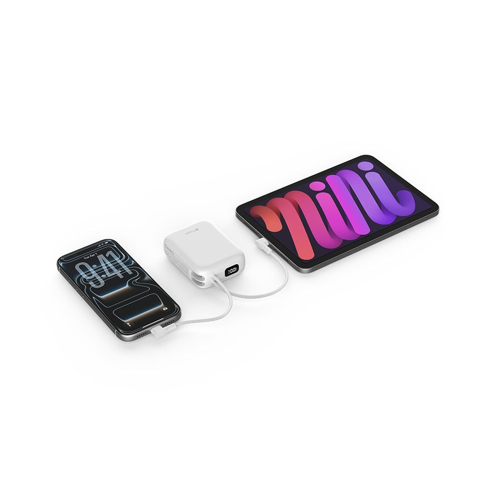 Mazer M-PC35CC PowerCharge Nano 10000mAh PD35W C-Cable Power Bank (CCC Certified) - White