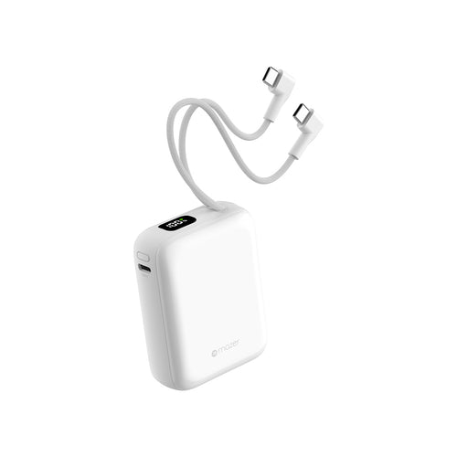 Mazer M-PC35CC PowerCharge Nano 10000mAh PD35W C-Cable Power Bank (CCC Certified) - White