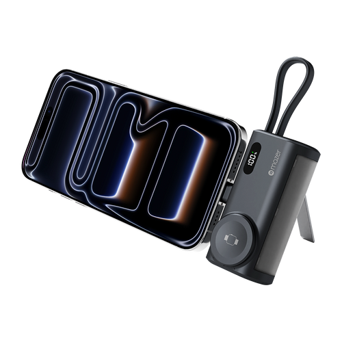 Mazer M-PC5.0W PowerCharge Pocket 2 5,000 mAh PD20W with Apple Watch Charger PB (CCC Certified) - Black Grey