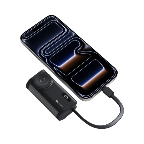 Mazer M-PC5.0W PowerCharge Pocket 2 5,000 mAh PD20W with Apple Watch Charger PB (CCC Certified) - Black Grey