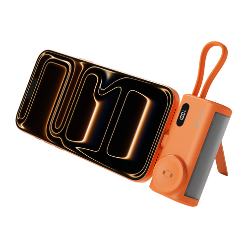 Mazer M-PC5.0W PowerCharge Pocket 2 5,000 mAh PD20W with Apple Watch Charger PB (CCC Certified) - Cosmic Orange