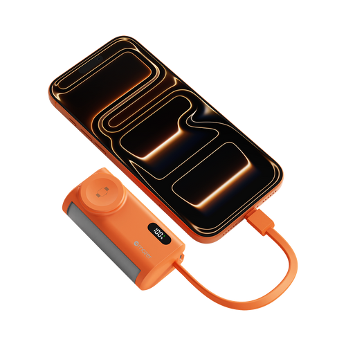 Mazer M-PC5.0W PowerCharge Pocket 2 5,000 mAh PD20W with Apple Watch Charger PB (CCC Certified) - Cosmic Orange