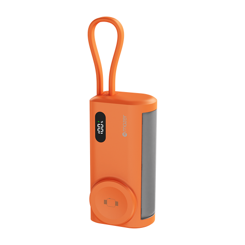 Mazer M-PC5.0W PowerCharge Pocket 2 5,000 mAh PD20W with Apple Watch Charger PB (CCC Certified) - Cosmic Orange