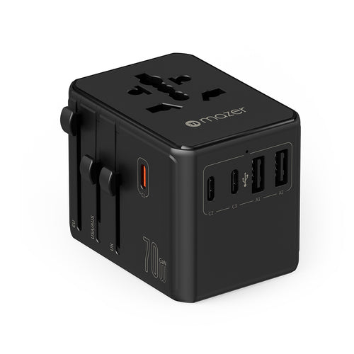 Mazer M-TC270 InfiniteTravel PD70W 3C2A Travel Adapter - Black