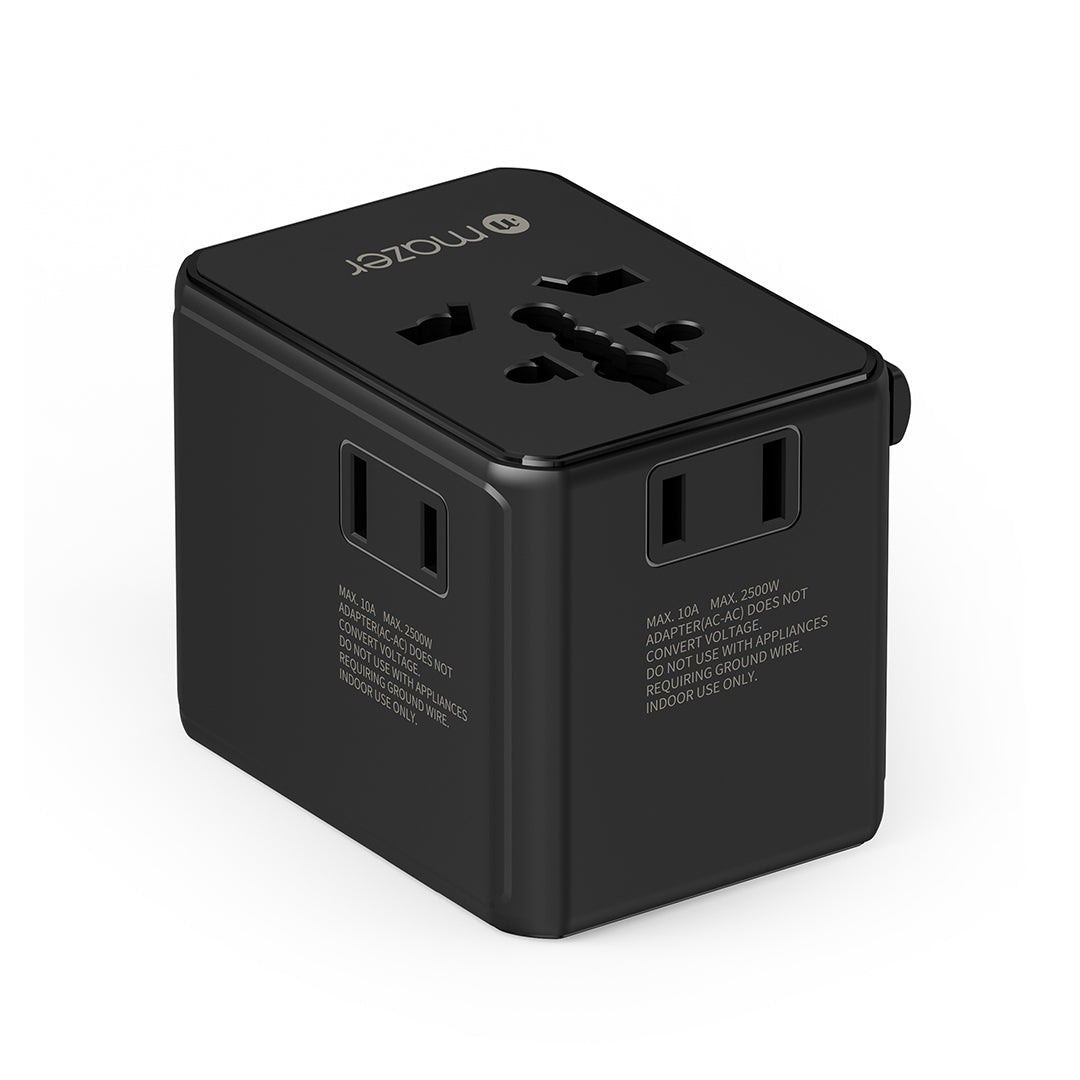 Mazer M-TC270 InfiniteTravel PD70W 3C2A Travel Adapter - Black
