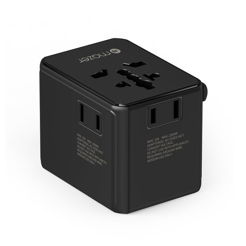 Mazer M-TC270 InfiniteTravel PD70W 3C2A Travel Adapter - Black