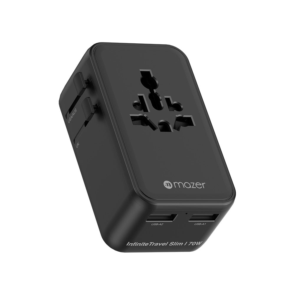 Mazer M-TC670Slim InfiniteTravel Slim PD70W Universal GaN Travel Charger
