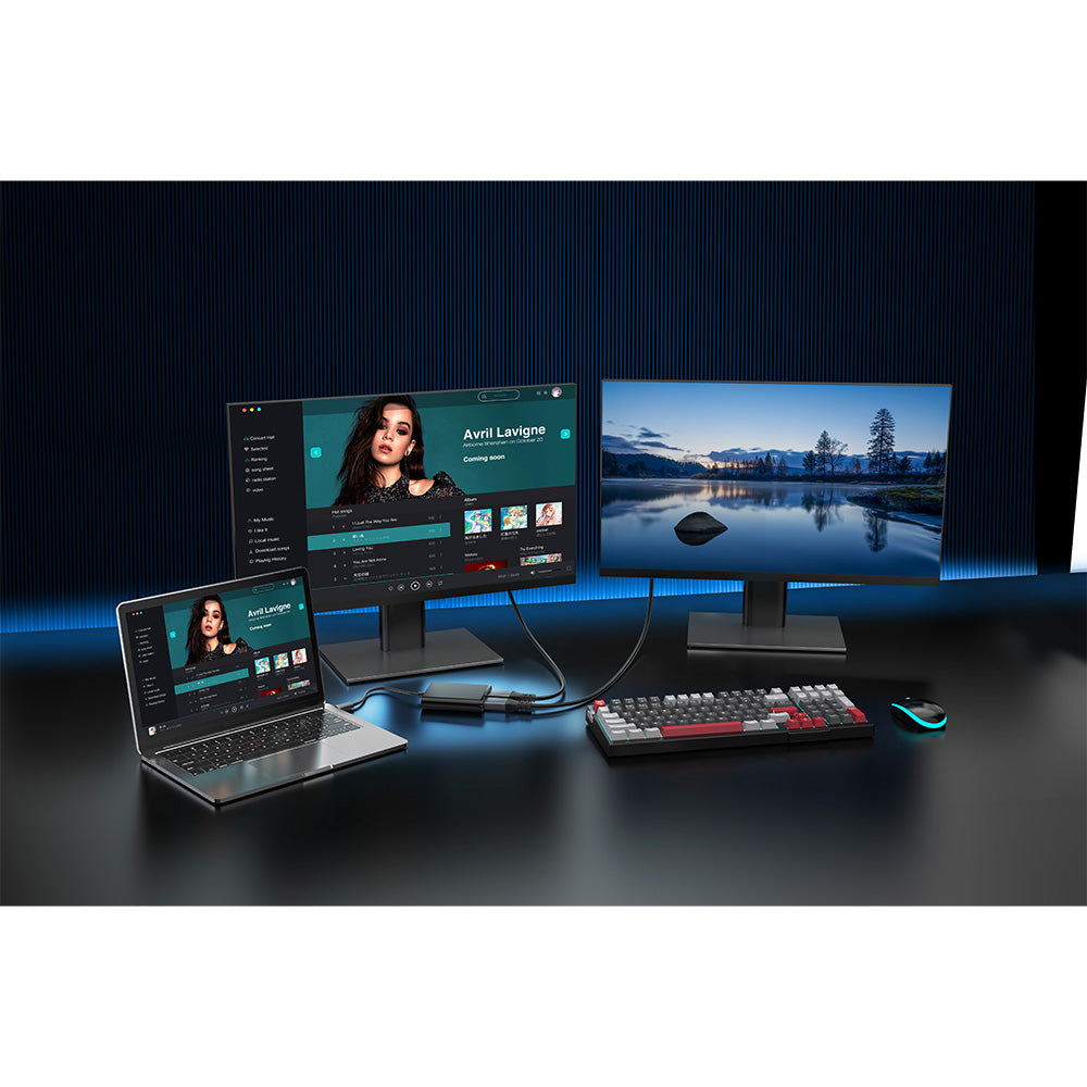 Mazer M-UC40 USB-C to 2 Dual HDMI Adapter MST Extended 2 Monitors 4K/60Hz
