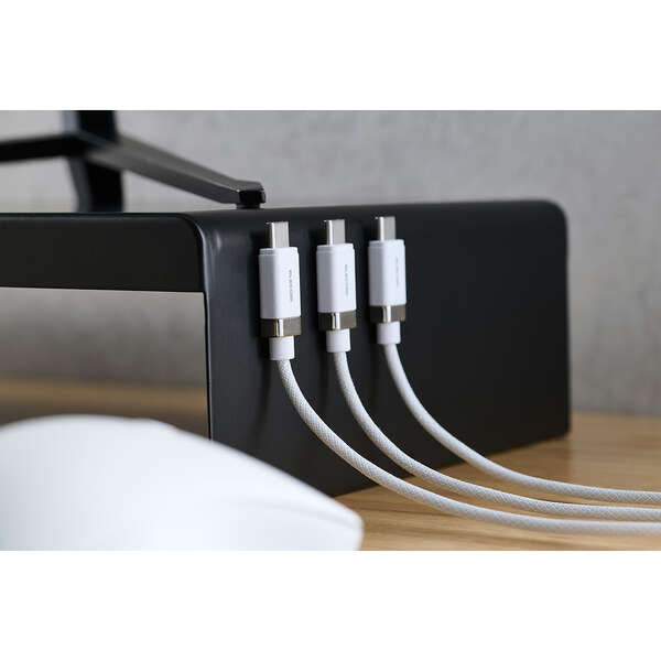 Elecom MPA-ACMW10WH Snap-to-Connector USB A-C Cable 15W 1M (White)
