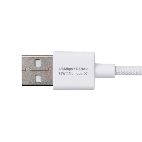Elecom MPA-ACMW10WH Snap-to-Connector USB A-C Cable 15W 1M (White)