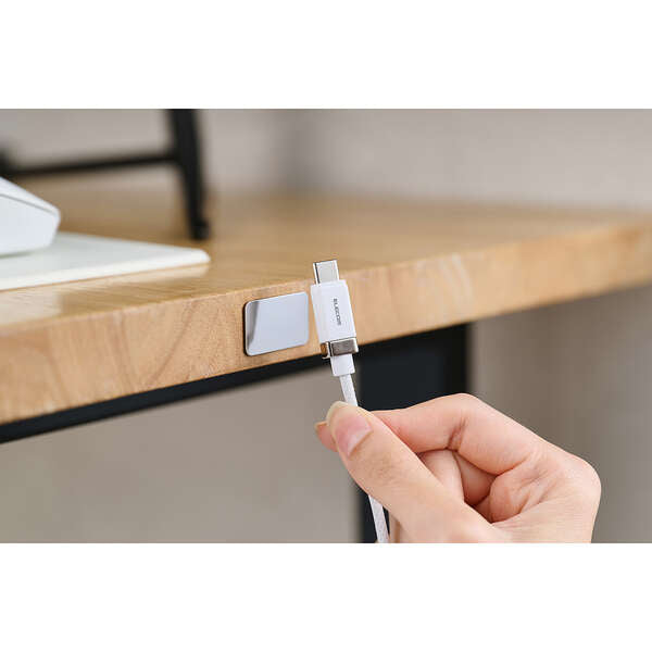 Elecom MPA-ACMW10WH Snap-to-Connector USB A-C Cable 15W 1M (White)