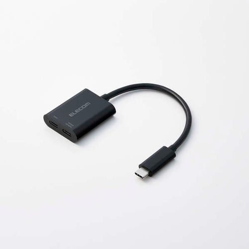 Elecom MPA-C2CPD100BK USB C-C Adapter 2 Port 4K60Hz PD100W (Black)