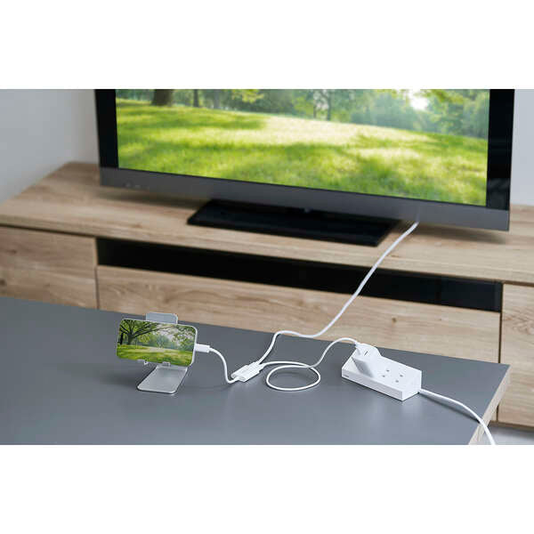 Elecom MPA-C2CPD100WH USB C-C Adapter 2-Port 4K60Hz PD100W (White)