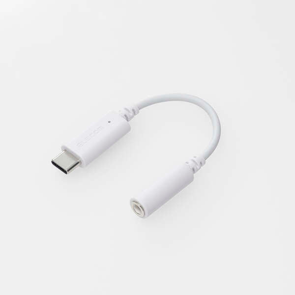 Elecom MPA-C35DWH2 Type C Conversion 3.5MM Mini Jack DAC White