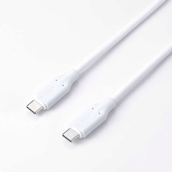 Elecom MPA-CC5PTSS10WH Thermal Protection USB C-C Cable 100W 1M