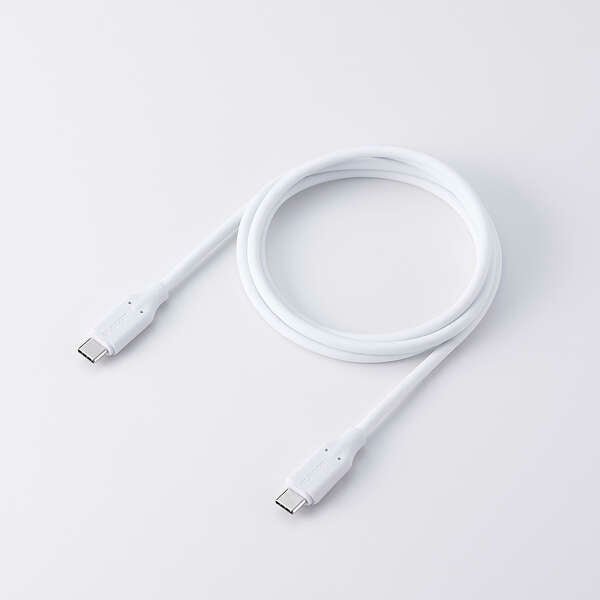 Elecom MPA-CC5PTSS10WH Thermal Protection USB C-C Cable 100W 1M
