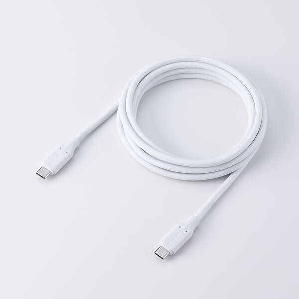 Elecom MPA-CC5PTSS20WH Thermal Protection USB C-C Cable 100W 2M