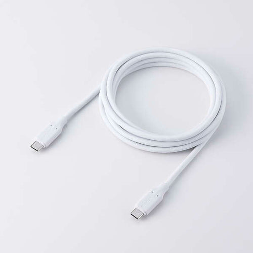 Elecom MPA-CC5PTSS20WH Thermal Protection USB C-C Cable 100W 2M