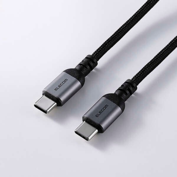 Elecom MPA-CCASAN10BK USB C-C Cable 100W 1M - Black