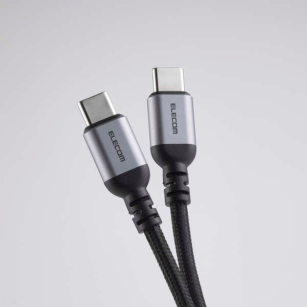 Elecom MPA-CCASAN10BK USB C-C Cable 100W 1M - Black