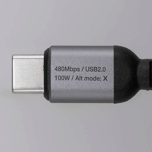 Elecom MPA-CCASAN10BK USB C-C Cable 100W 1M - Black