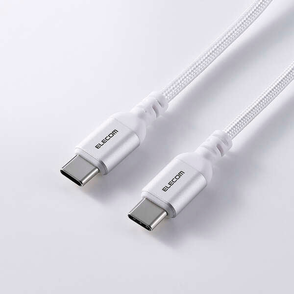 Elecom MPA-CCASAN20WH USB C-C Cable 100W 2M - White