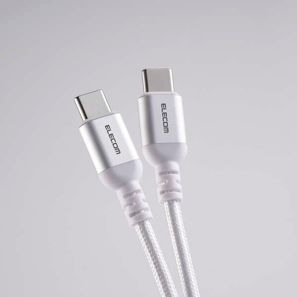 Elecom MPA-CCASAN20WH USB C-C Cable 100W 2M - White