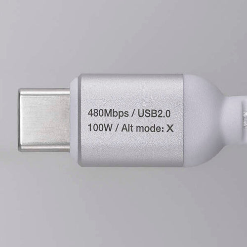 Elecom MPA-CCASAN20WH USB C-C Cable 100W 2M - White