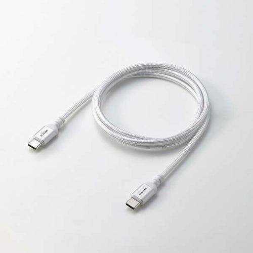 Elecom MPA-CCASAN10WH USB C-C Cable 100W 1M - White