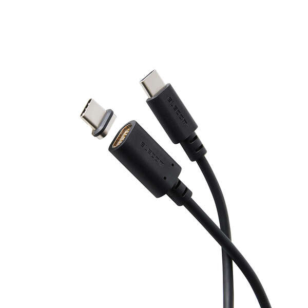 Elecom MPA-CCMA20BK Pitatto Magnetic USB C-C Cable 60W 2M