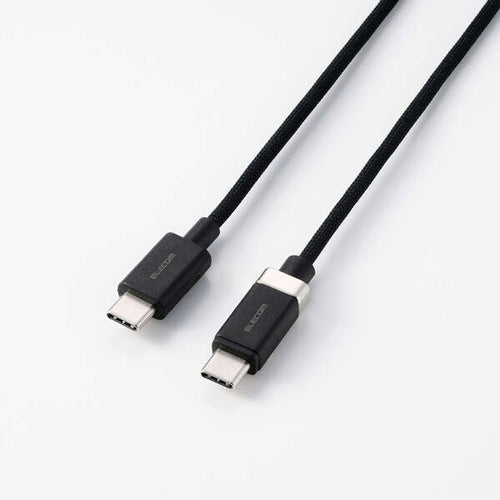 Elecom MPA-CCMW10BK Snap-to-Connector USB C-C Cable 60W 1M (Black)
