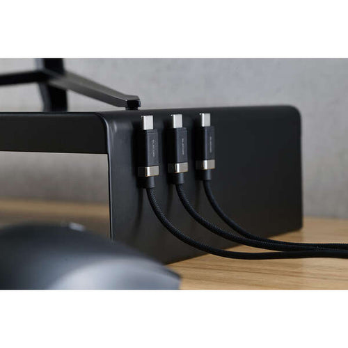 Elecom MPA-CCMW10BK Snap-to-Connector USB C-C Cable 60W 1M (Black)
