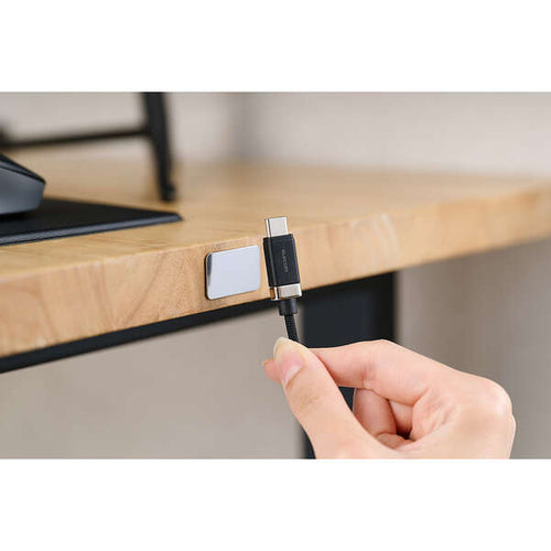 Elecom MPA-CCMW10BK Snap-to-Connector USB C-C Cable 60W 1M (Black)
