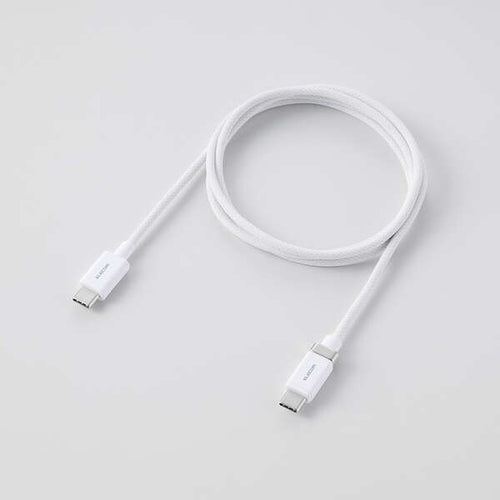 Elecom MPA-CCMW10WH Snap-to-Connector USB C-C Cable 60W 1M (White)