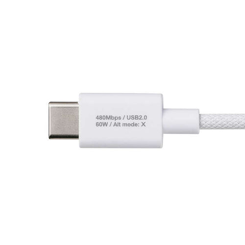 Elecom MPA-CCMW10WH Snap-to-Connector USB C-C Cable 60W 1M (White)