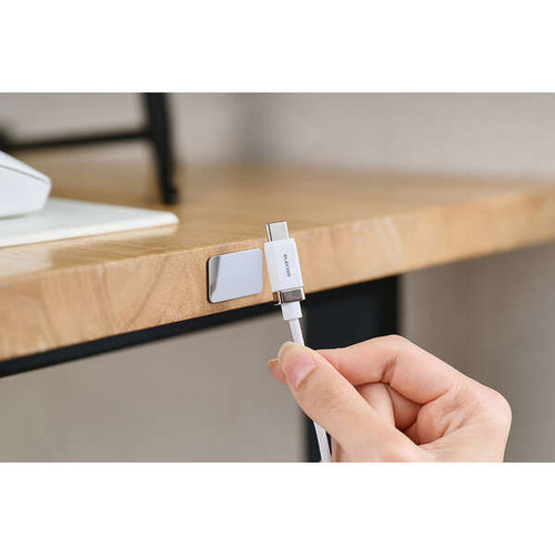 Elecom MPA-CCMW10WH Snap-to-Connector USB C-C Cable 60W 1M (White)