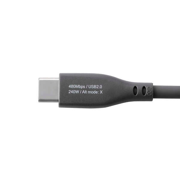 Elecom MPA-CCPESS10GY USB C-C Cable 240W 1M Grey