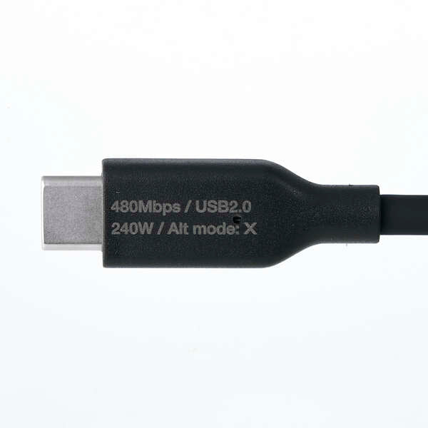 Elecom MPA-CCW20BK USB C-C Cable 240W 2M Power Display