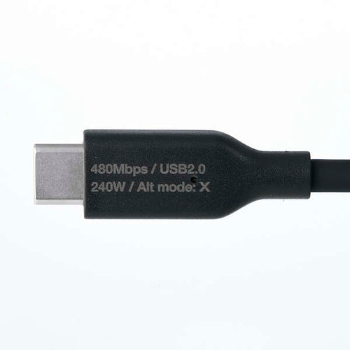 Elecom MPA-CCW20BK USB C-C Cable 240W 2M Power Display