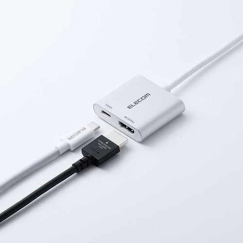 Elecom MPA-CHDMI100SV USB C-HDMI Port 4K60Hz PD100W (Silver)