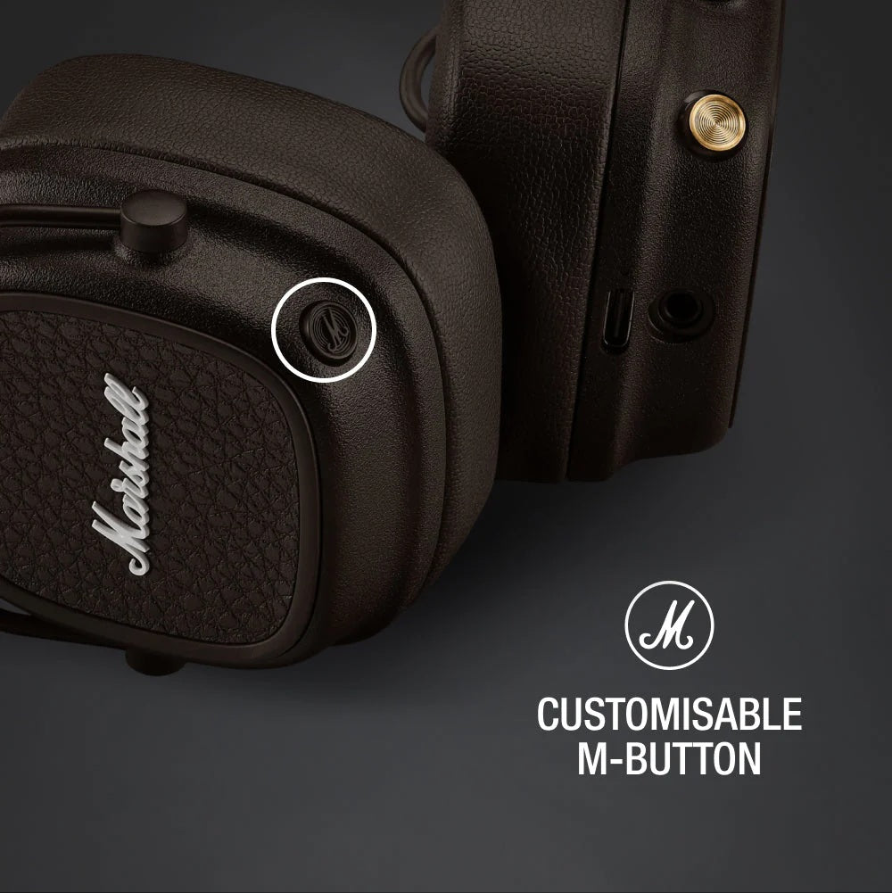 Marshall Major V BT Headphones Brown – Challenger Singapore