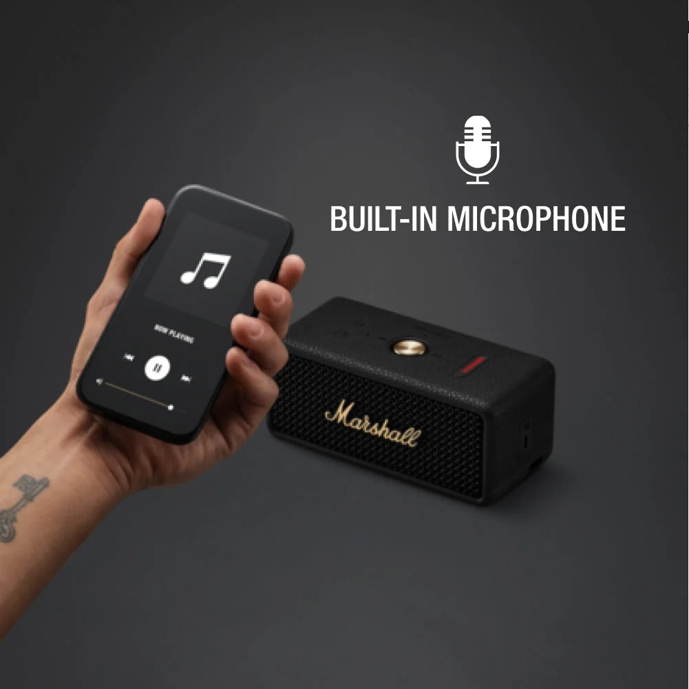 Marshall Emberton III Portable Bluetooth Speaker (Black & Brass