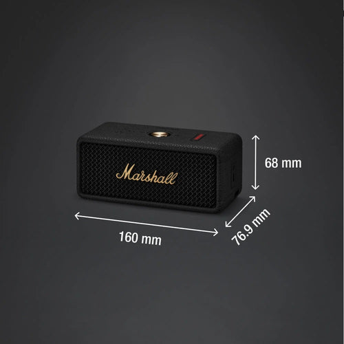 Marshall Emberton III Portable Bluetooth Speaker (Black & Brass)