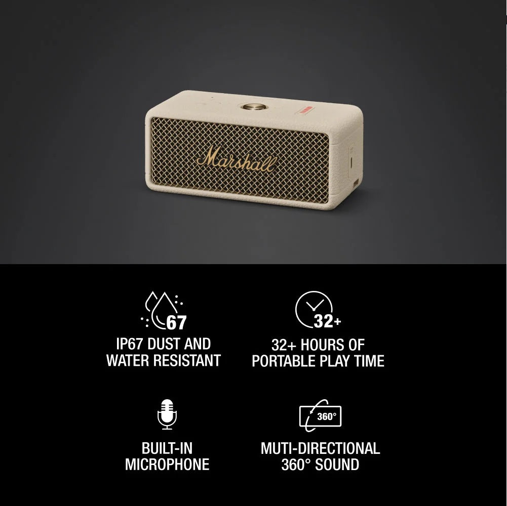 Marshall Emberton III Portable Bluetooth Speaker (Cream)