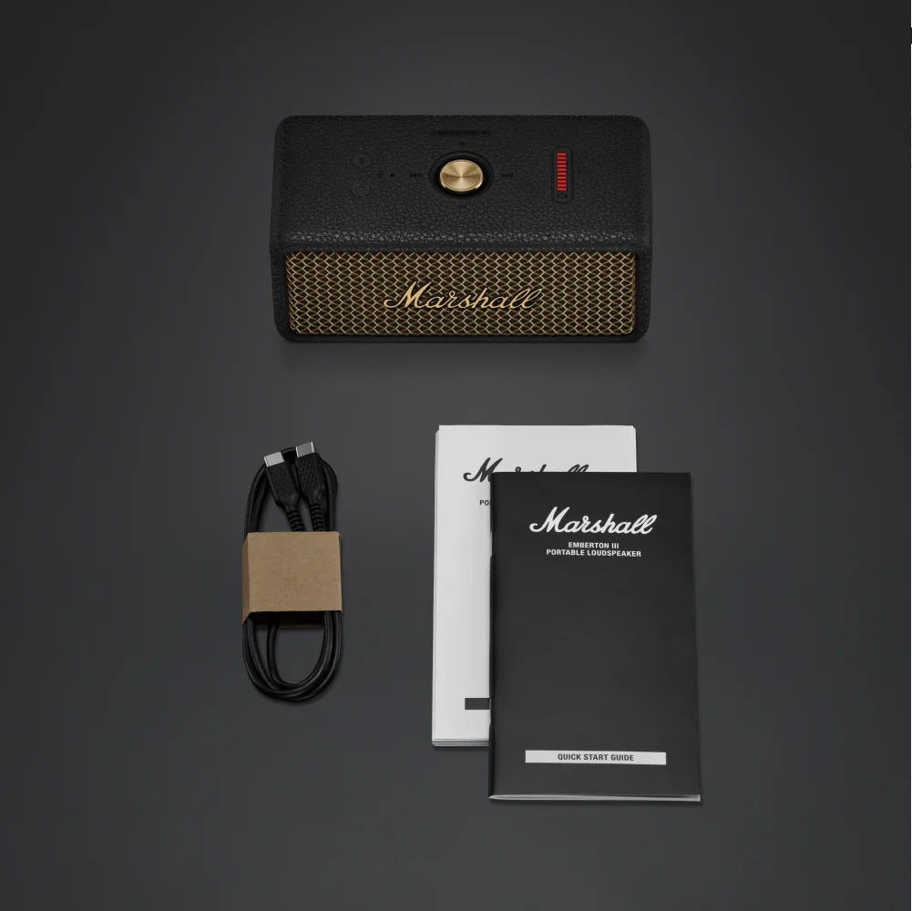 Marshall Emberton III Portable Bluetooth Speakers MN (Vintage Black)