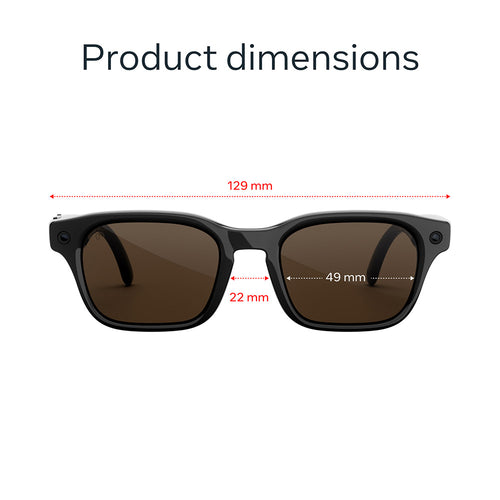 Meta Adventurer Standard Classic Black Brown Lenses