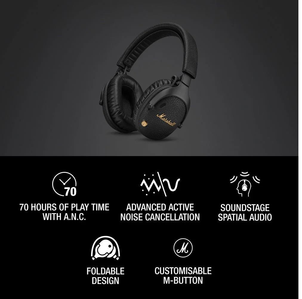 Marshall Monitor III ANC BT Headphones Black – Challenger Singapore
