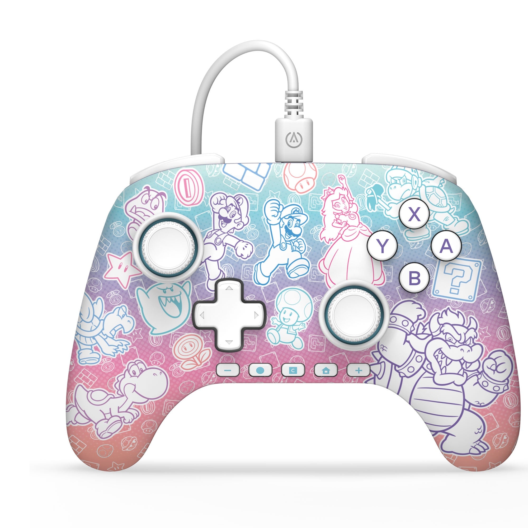 PowerA NSW2 Advantage Wired Controller Mushroom Kingdom