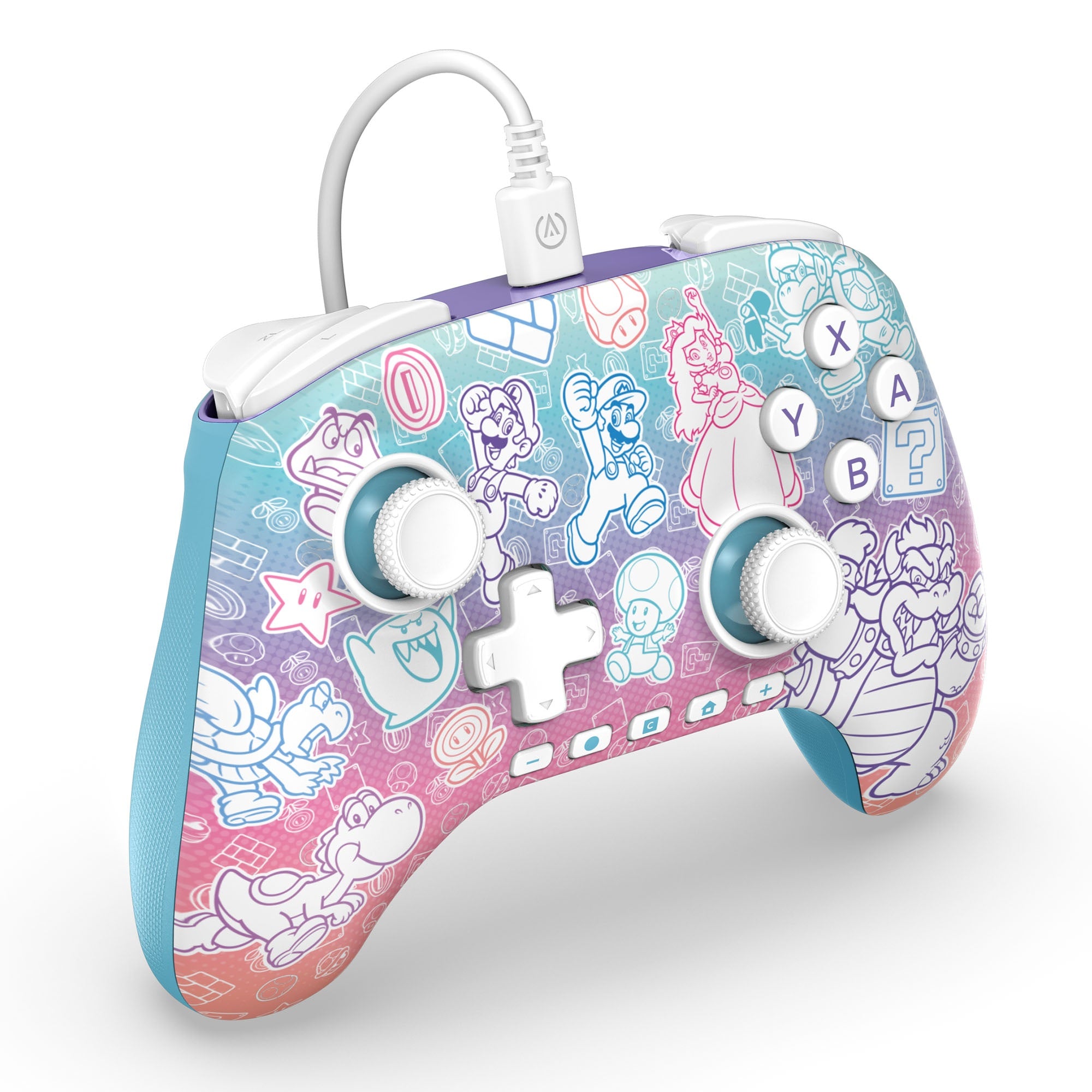 PowerA NSW2 Advantage Wired Controller Mushroom Kingdom